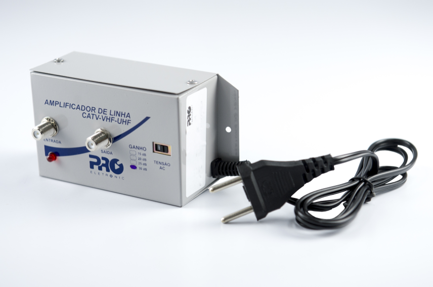 PQAL-3000, Proeletronic, Amplificador de 40dBi para linea VHF UHF CATV